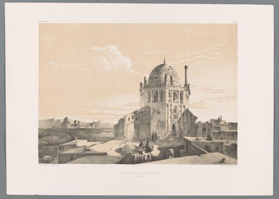 Shah Khodan moskeija Soltaniyehissa Moskeija Chah-Khodah-Bendèh à Sultânyèn (otsikko esineessä) Persialaiset maisemat (sarjan nimi) Perse moderne (sarjan nimi) tekijältä Eugene Flandin