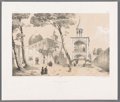 Isfahanin Vankin katedraali Eglise de Djoulfa Ispahan (otsikko esineessä) Persialaiset maisemat (sarjan nimi) Perse modern (sarjan nimi) tekijältä Eugene Flandin