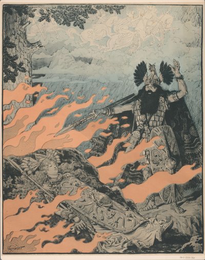 Richard Wagnerin Die Walküre -juliste La Valkyrie tekijältä Eugene Grasset