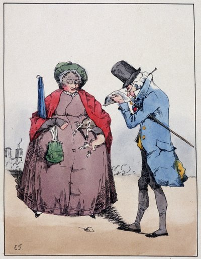 Couple de bourgeois, Jardin du Luxembourg - teoksessa "" Souvenirs d