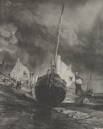 Saint-Valéry-sur-Sommen muisto, 1833. tekijältä Eugene Isabey