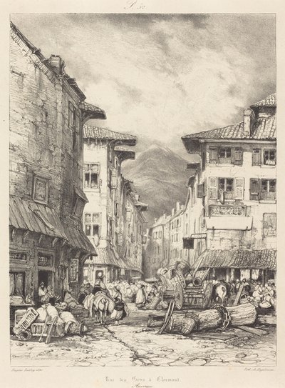 Rue des Gras Clermontissa tekijältä Eugene Isabey