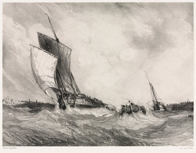 Kuusi merijalkaväkeä: Paluu satamaan, 1833. tekijältä Eugene Isabey