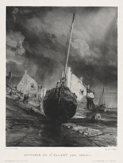 Kuusi merijalkaväkeä: Saint Valéry sur Sommen matkamuisto tekijältä Eugene Isabey