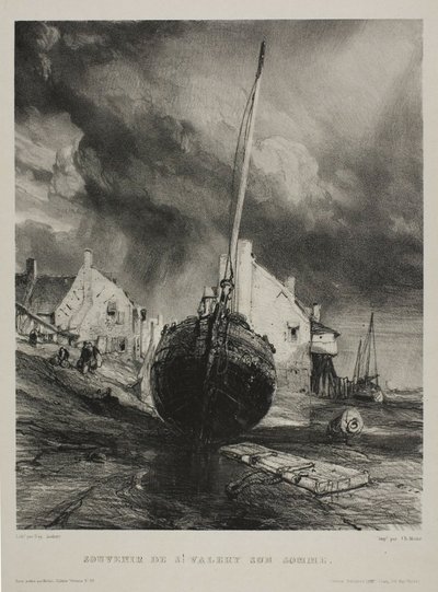 St. Valéry-sur-Sommen matkamuisto, Six Marinesin levy kolme tekijältä Eugene Isabey