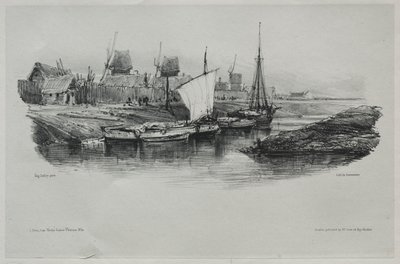 Matkamuistoja: Canal Bank, 1832. tekijältä Eugene Isabey