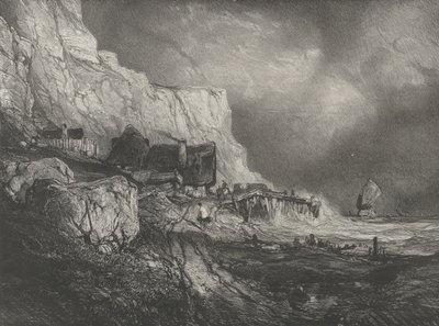 Dieppen ympäristö, 1833. tekijältä Eugene Isabey