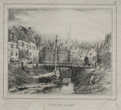 Näkymä Caenista, 1832. tekijältä Eugene Isabey