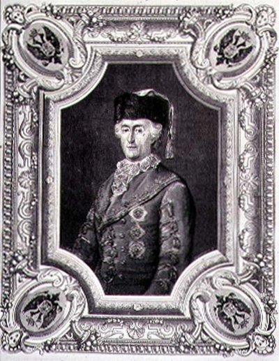 Muotokuva Katariina II Suuresta (1729-96) matkapuvussa, kaiverrus Stephane Pannemaker (1847-1930) (kaiverrus) tekijältä Eugene Joseph (after) Viollat