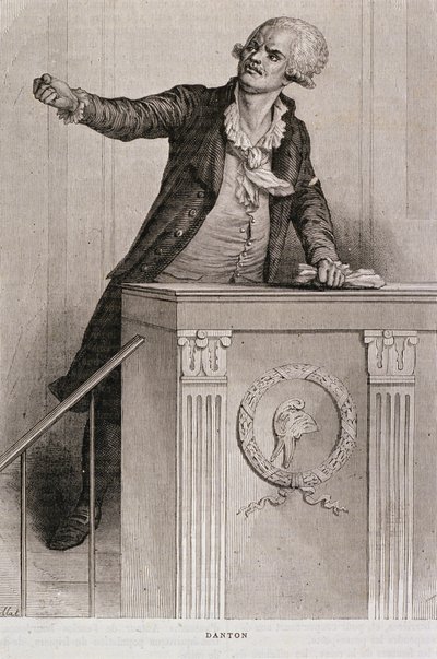Georges Jacques Dantonin (1759-94) muotokuva (kaiverrus) tekijältä Eugene Joseph Viollat