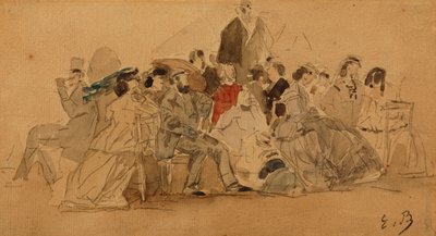 Iltapäivä rannalla, noin 1865 tekijältä Eugene Louis Boudin