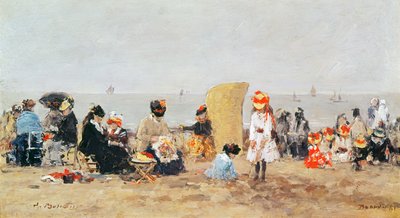 Rantakuvaus, Trouville, 1881 tekijältä Eugene Louis Boudin