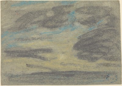 Pilviä meren yllä, 18601865. tekijältä Eugene Louis Boudin