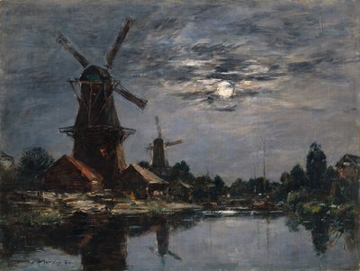Hollannin tuulimyllyt tekijältä Eugene Louis Boudin