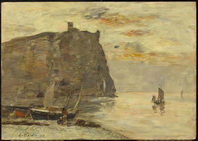 Kalliot Etrétatissa, 1894 tekijältä Eugene Louis Boudin