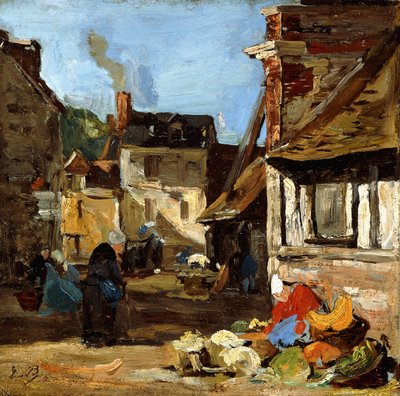 Honfleur, Saint-Catherinen tori, 1867-1870 tekijältä Eugene Louis Boudin