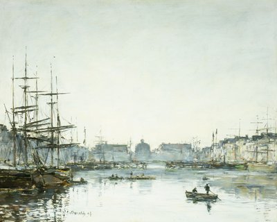 Le Havre, kauppa-allas, 1894 tekijältä Eugene Louis Boudin