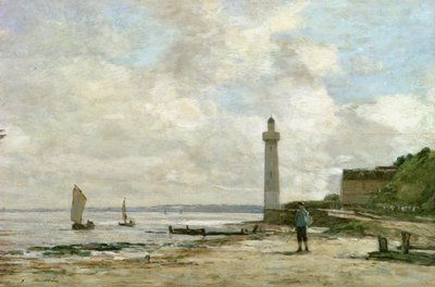 Majakka Honfleurissa, 1864-66 tekijältä Eugene Louis Boudin