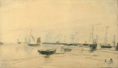 Marine Scene recto, 1870-85. tekijältä Eugene Louis Boudin