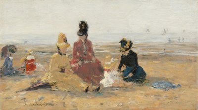 Rannalla, Trouville, 1887. tekijältä Eugene Louis Boudin