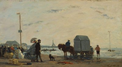 Trouvillen rannalla, 1863. tekijältä Eugene Louis Boudin