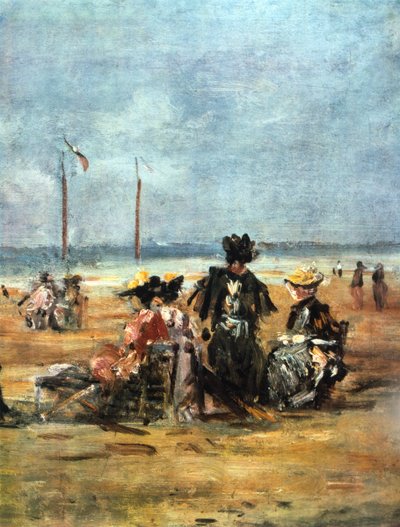 Rannalla, yksityiskohta, 1880 tekijältä Eugene Louis Boudin
