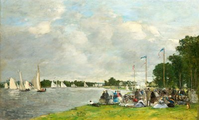 Regatta Argenteuilissa 1866. tekijältä Eugene Louis Boudin