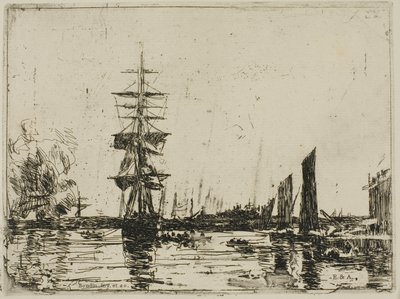 Merimaisema veneillä tekijältä Eugene Louis Boudin