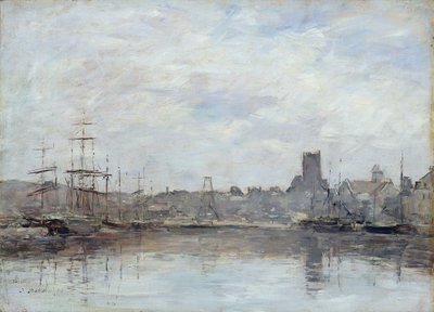 Syyskuun aamu: Fecampin satama tekijältä Eugene Louis Boudin