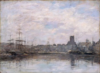 "Syyskuun aamu: Fecampin satama", 1880 tekijältä Eugene Louis Boudin
