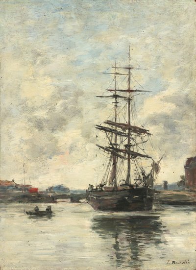 Laiva Touquesilla, c. 18881895. tekijältä Eugene Louis Boudin