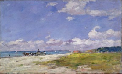 Trouvillen ranta, n. 1887-1896 tekijältä Eugene Louis Boudin
