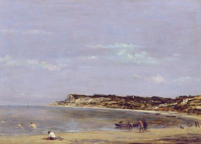 La Heven rannikko, 1856 tekijältä Eugene Louis Boudin