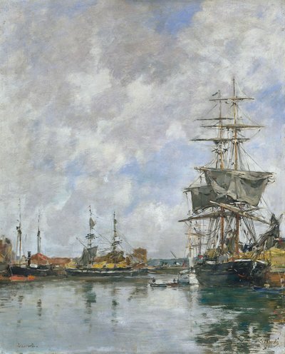 Deauvillen telakka, 1891 tekijältä Eugene Louis Boudin
