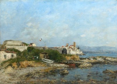 Linnoitukset Antibesissa, Ranskassa, 1893 tekijältä Eugene Louis Boudin
