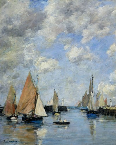 Trouvillen nousuveden laituri tekijältä Eugene Louis Boudin