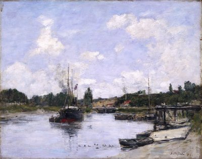 Satama, Saint-Valéry-sur-Somme, 1892 tekijältä Eugene Louis Boudin