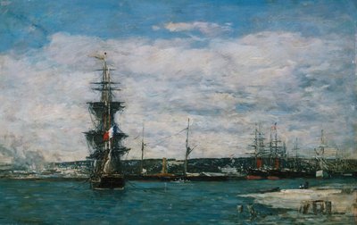 Havren satama, n. 1864-1866 tekijältä Eugene Louis Boudin