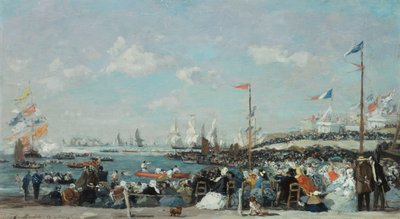 Regatta Le Havressa, 1869 tekijältä Eugene Louis Boudin