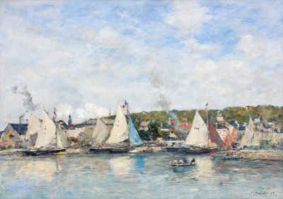 Trouvillen satama, 1893. tekijältä Eugene Louis Boudin
