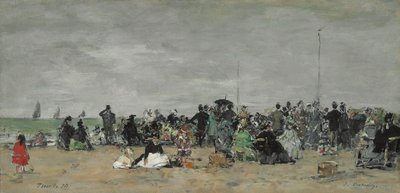 Trouville Beach, 1874 tekijältä Eugene Louis Boudin