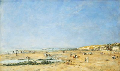 Trouville, yleinen näkymä rannalle; Trouville, yleinen näkymä rannalle, 1890 tekijältä Eugene Louis Boudin