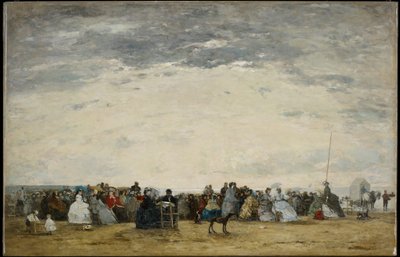 Lomailijat Trouvillen rannalla tekijältä Eugene Louis Boudin