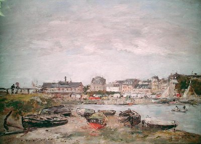 Näkymä satamaan, Trouville tekijältä Eugene Louis Boudin