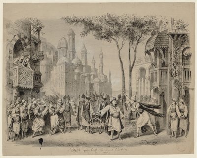 Emmanuel Chabrierin Opera Létoile Théâtre des Bouffes-Parisiensissa, 1877 tekijältä Eugene Louis Lami