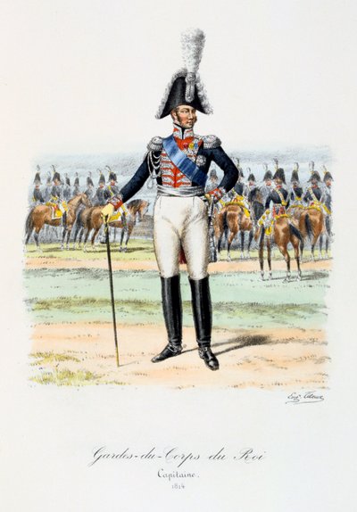 Kuninkaan henkivartijat, kapteeni, 1814 tekijältä Eugene Titeux