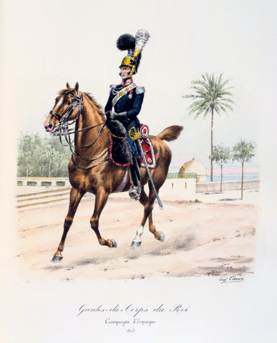 Kuninkaan henkivartijat, Espanjan kampanja, 1823, c1814-1830 tekijältä Eugene Titeux