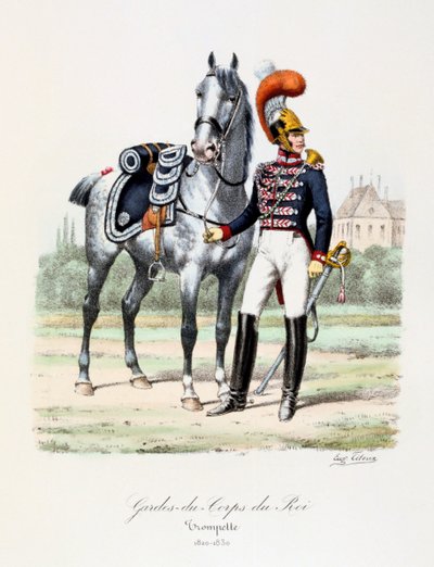 Kuninkaan henkivartijat, Trumpetisti, 1820-30 tekijältä Eugene Titeux