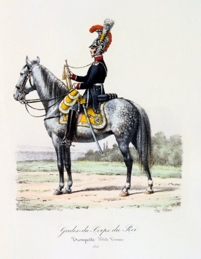 Gardes-du-Corps de Roi, Trumpetin riisuminen, 1815 tekijältä Eugene Titeux