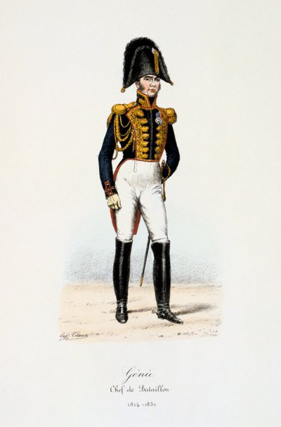 Insinöörit, pataljoonan komentaja, 1814-30 tekijältä Eugene Titeux